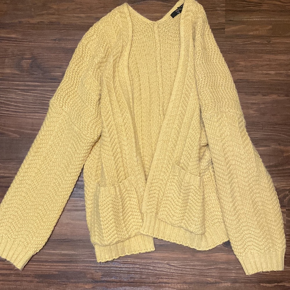 Yellow cardigan